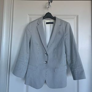 The Limited Seer Sucker Stripes Cropped Blazer